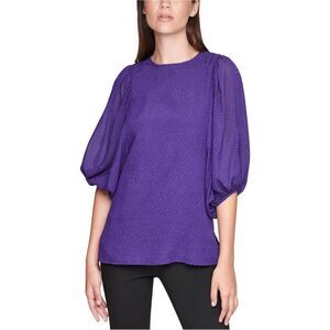 Calvin Klein Womens Plus Size Textured Knit Blouse, NWT